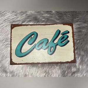 5 for $25🔥"Cafe" Metal‎ Tin Sign